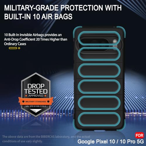 Image of TheGiftKart Liquid Silicon Back Cover Case for Google Pixel 10 / Pixel 10 Pro | ShockProof Military Grade Protection | Micro-Fibre Cloth On Inner Side | Built-in Anti-Slip Grip Case Cover (TPU, Black)