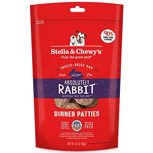 Stella & Chewy’s Freeze Dried Raw Dinner Patties – Grain Free Dog Food, Protein Rich Absolutely Rabbit Recipe – 5.5 Oz Bag #TOP5