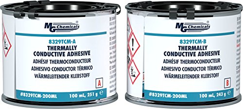 MG Chemicals - 8329TCM-200ML 8329TCM Thermally Conductive Adhesive - Medium Cure Epoxy, 200 mL, 2-Part Kit