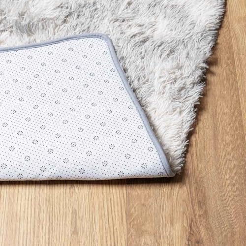 Tapis shaggy à poils longs premium Navara en polyester robuste gris - 7