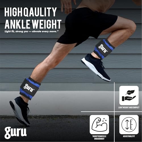 Image of GURU Ankle Weights Pack of 2 Pieces, Wrist Strap For Gym Ankle Weight Cuff For Men & Women For Training, Workout