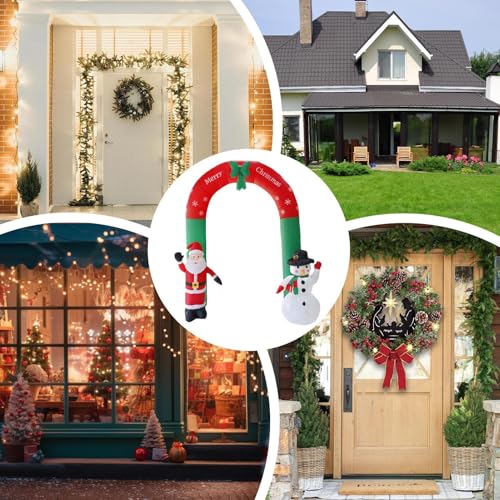 Arche Noël gonflable avec lumières LED intégrées et sujets - 5