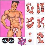 1 Pack Junk On The Hunk Night Out Birthday Party & Bridal Showers and 1 Pack Multicolor Confetti Suppliers Set N5