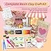 iLAND Girls Crafts Ages 8-12 Air Dry Clay for Kids DIY Miniature Food Crafts for 10 Year Old Girls Art Kits Creative Toys Family Games for Kids and Adults Mini Clay Bakery Tween Cute Birthday Gifts