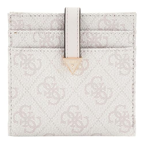 Porte-cartes GUESS Laurel Tab Card Case Dove Logo en simili cuir compact pour femme