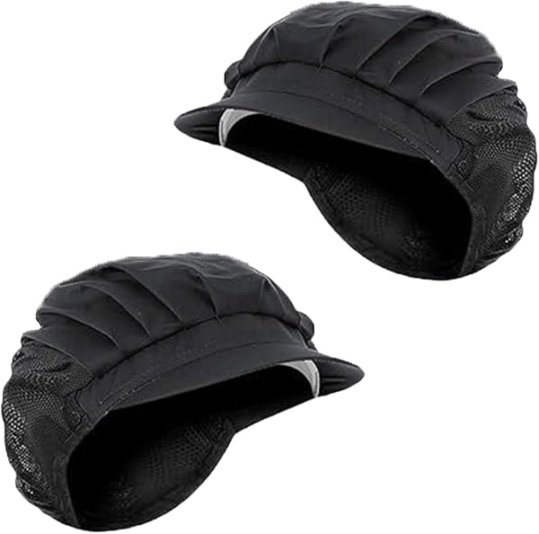 COYUN 2 pcs cappelli da chef elastici da cucina, cappelli da cuoco, cappello da cuoco traspirante, cappello da chef elastico regolabile con tesa, cappello da cuoco per uomo, cappello da cuoco da donna - 1