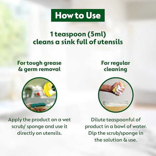 Image of Dettol Dishwash liquid and Kitchen Gel || Cuts Tough Grease || Remove germs || Lemon Fragrance ||1500ml (Refill Pack)