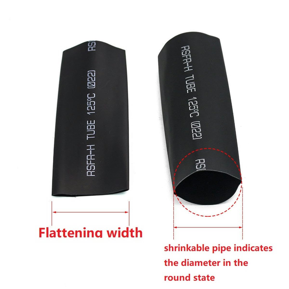 4x Manicotto Tubo Termoretraibile Nero Avvolgente 3mm 4mm 5mm 6mm Accessori Elet
