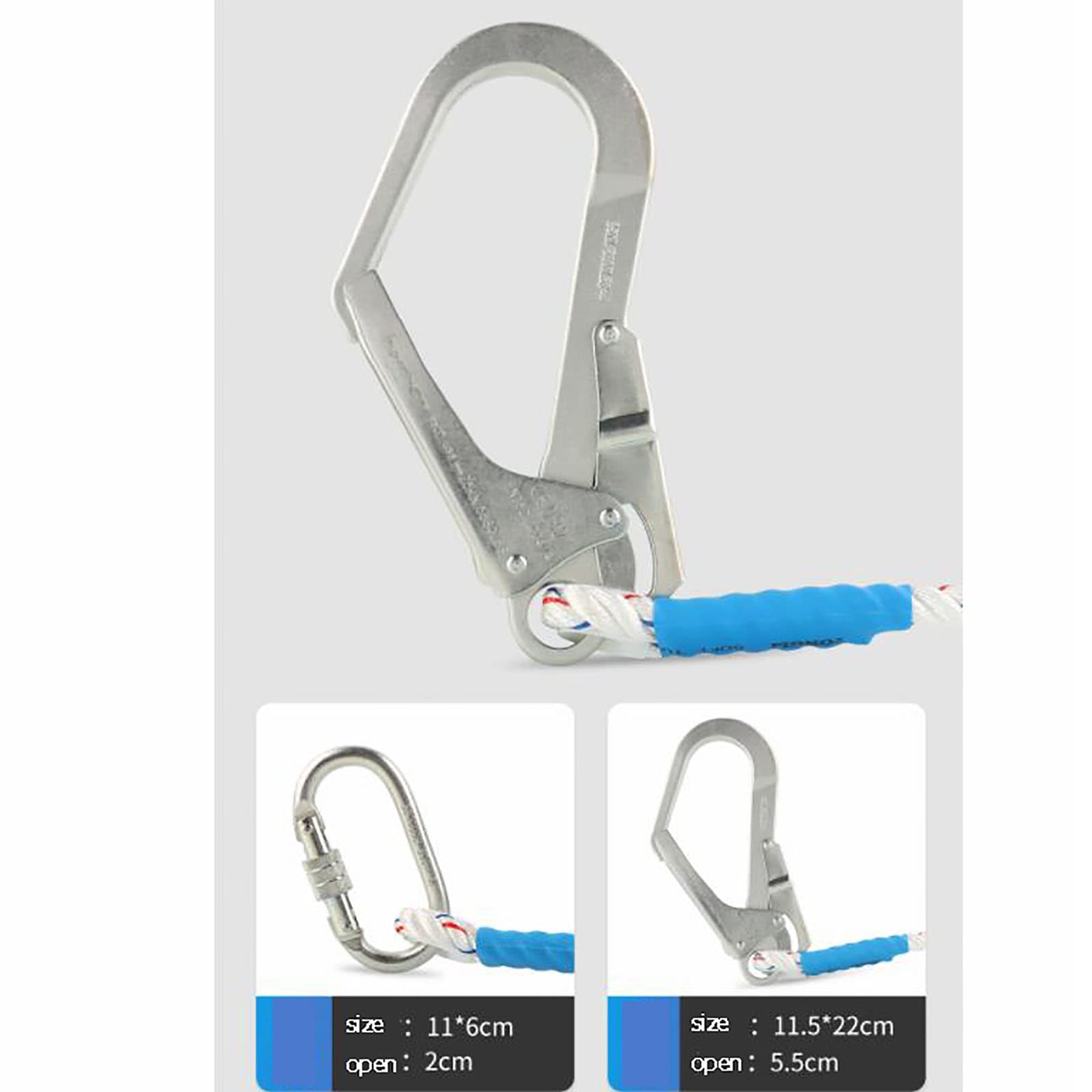 SwaYve Arneses de Seguridad de Medio Cuerpo con Cuerdas de Sujeción de Seguridad, Cordones Y Gancho Único, Kit de Sujeción de Caídas de Protección de Seguridad de Altura/a/3M