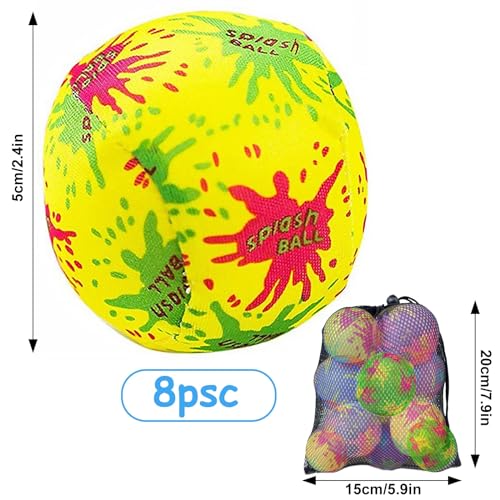 Wasserball 8 Stück, Wasserspielzeug Kinder, Wasserbomben Wiederverwendbar, Pool Spielzeug, Wasserspielzeug Kinder Outdoor, Beachball Set perfekt für Pool, Wasser,Strand und Meer (zufällige Farbe)