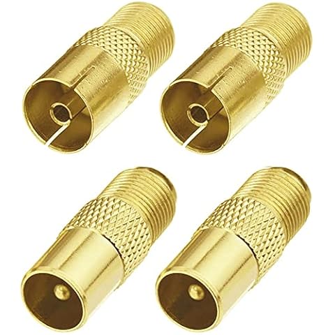 Greluma 4 Piezas Acoplador Coaxial de Antena de TV Cover