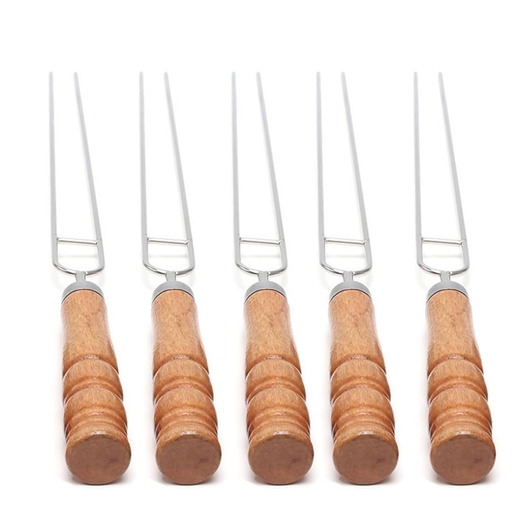 Outdoor Barbecue Fork Stainless Steel Skewer Fork Barbecue Tool Set