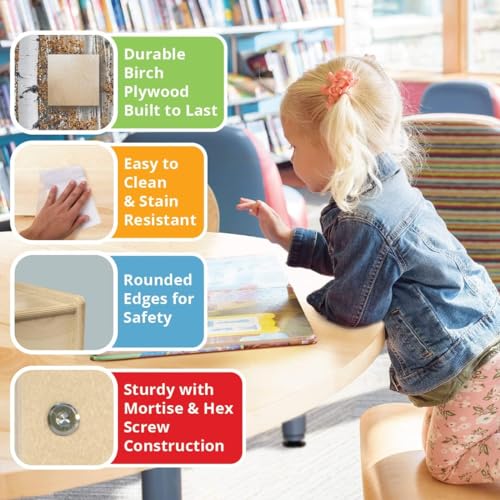 Image of Contender 8-Section Coat Locker with Bench & Cubby Storage, Classroom Wooden Backpack Cubby Storage Organizer with Hooks for Kids Room, Daycare [Comes Fully Assembled]