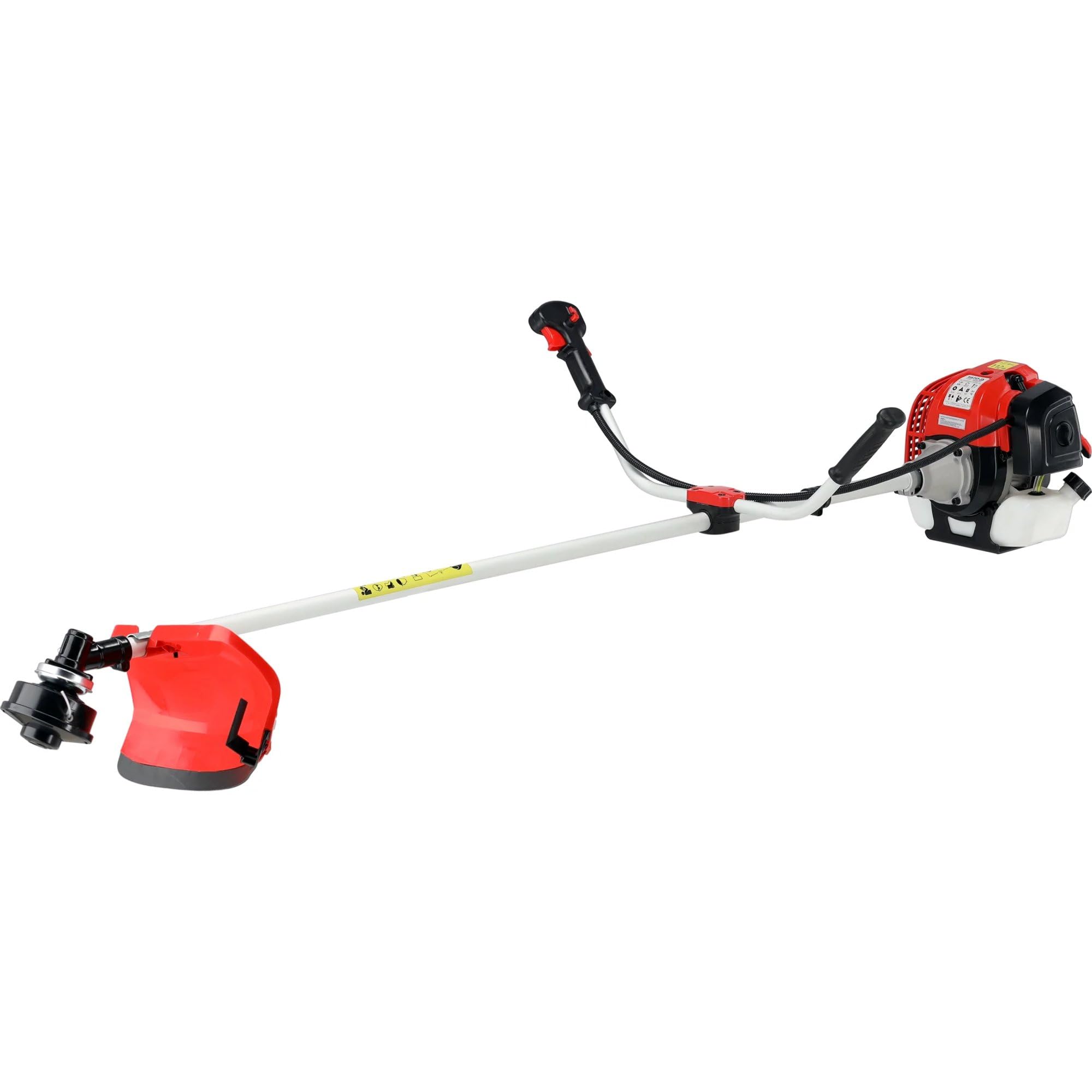 Desbrozadora de gasolina con amplio equipamiento, motor de 2 tiempos de 52 cm³, 1,45 kW de potencia, herramienta de corte resistente para jardín y cuidado de zonas verdes