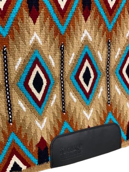 Handmade Western Ranch Saddle Blanket | Genuine New Zealand Wool Pad | Custom Equestrian Gear AM-342 (32" x 32")