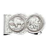 Montana Silversmiths Made in the USA Western Lifestyle Money Clip (Buffalo Indian Nickel Scalloped)