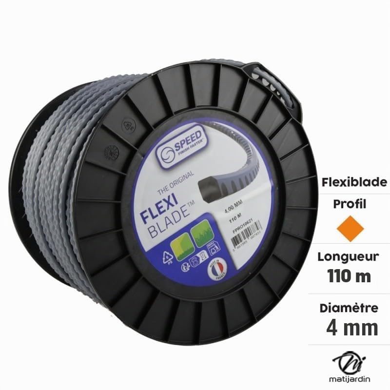 Matijardin - Fil débroussailleuse Carré, Cranté 4 mm x 110 m Oregon FlexiBlade