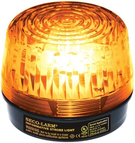 Miniatura 6 de Seco-Larm Enforcer - Luz estroboscópica LED con sirena programable incorporada, ámbar (SL-1301-SAQA)