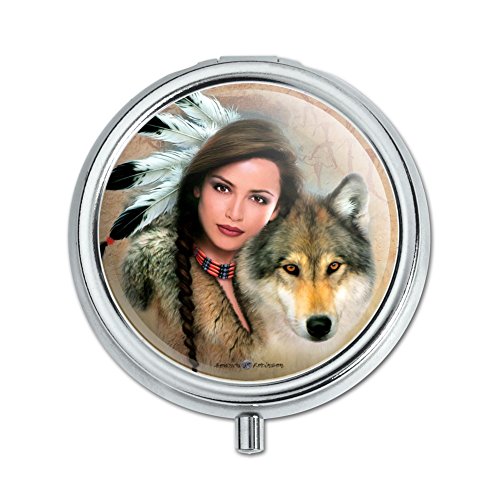 Spirit of The Wolf Native American Pill Case Trinket Gift Box