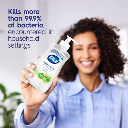 Image of Dial Antibacterial Defense Liquid Hand Soap + Aloe, Aloe Scent, 11 Fl Oz (Pack of 12), Dermatologist-Tested Hand Wash, Gentle Formula