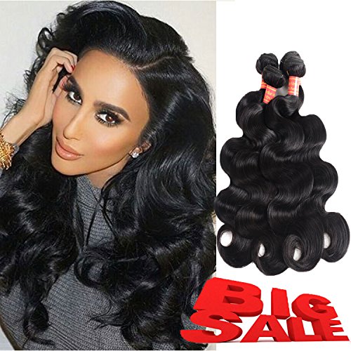 10A Unprocessed Brazilian Virgin Hair Body Wave 4 Bundles Virgin Human Hair Extensions Brazilian Body Wave Hair Natural Black Color 16 18 20 22 Inch