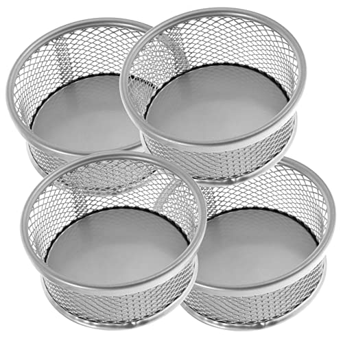 OFFSCH 4pcs Paperclip Holders Multifunctional Desktop Storage Buckets for Organizing Office Supplies and Stylish Design for Home Office and School Use