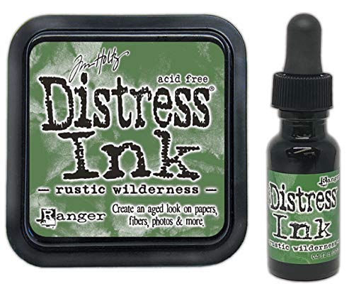 Tim Holtz Distress Rustic Wilderness November 2020 Release, Distress Ink Pad and Reinker, Bundle of 2 Items