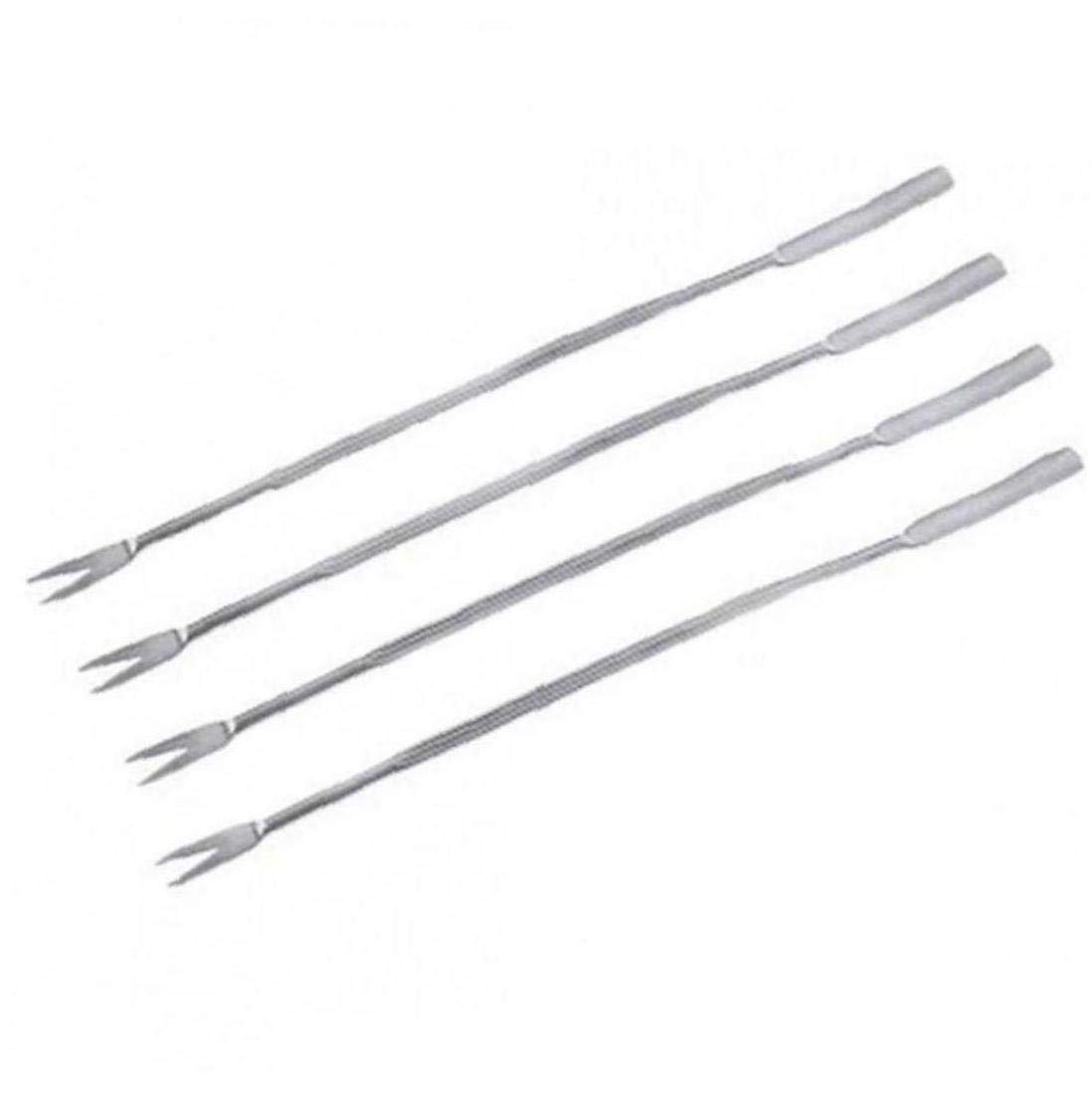 Lankater 4pcs Stainless Steel Seafood Forks, Lobster Shellfish Forks, Walnut Needle Fruit Fork Kitchen Gadgets Seafood Tools