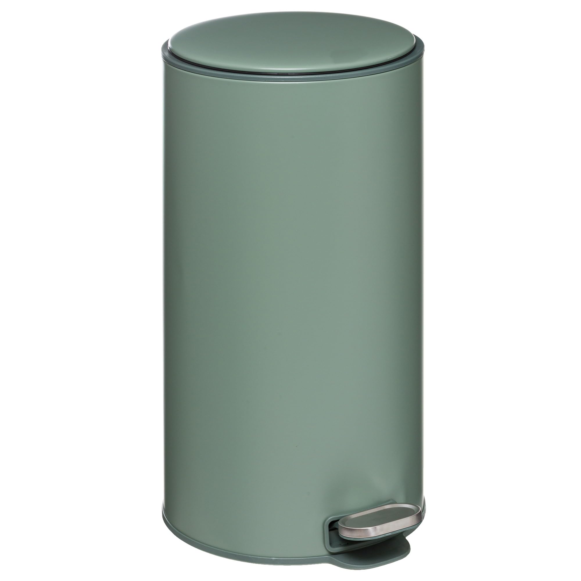 WELL HOME - Papelera / cubo de basura / contenedor de residuos con pedal 30L Retro verde delta