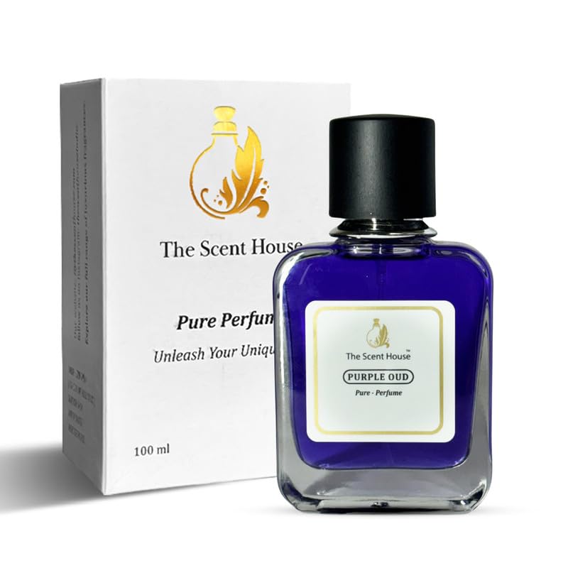 The Scent House Purple Oud Perfume | Bold Woody Oriental Fragrance | Inspired by Dior Oud Ispahan | Long-Lasting | 100ml