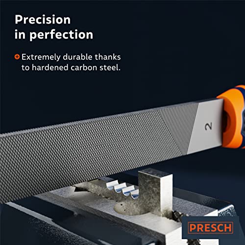 Presch Flat File 200mm, Three-Sided Cut for Filing Right-Angled workpieces Made of Metal and Wood, High-Quality Flat File - Image 4