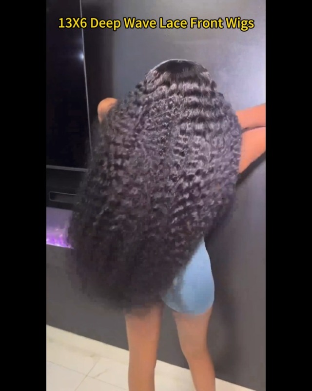 Amazon.com : MMBRZ 30 Inch Deep Wave Lace Front Wigs Human Hair