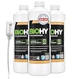 BiOHY Spezial Polsterreiniger (3 x 1 Liter) + Dosierer | Konzentrat für Sofas, Polstermöbel, Teppiche & Textilien | für Nasssauger & Waschsauger | Fleckentferner | effektiver Textilerfrischer