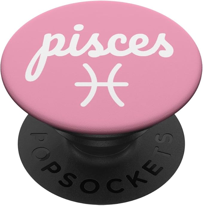 Pisces - Zodiac Sign - Celestial Horoscope - Pink PopSockets Standard PopGrip