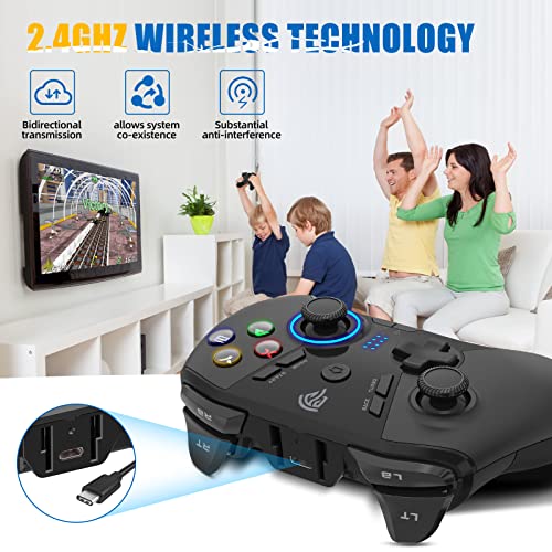 EasySMX-Wireless-Gaming-Controller-for-Windows-PCSteam-DeckPS3Android-TV-BOX-Dual-Vibrate-Plug-and-Play-Gamepad-Joystick-with-4-Customized-Keys-Battery-Up-to-14-Hours-Work-for-Nintendo-Switch