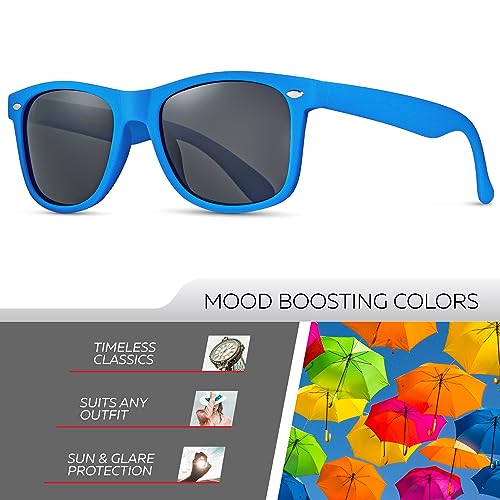 Image of Retro Rewind Polarized Sunglasses for Women Men - UV400 Classic Square Vintage Shades Trendy Unisex Sun Glasses