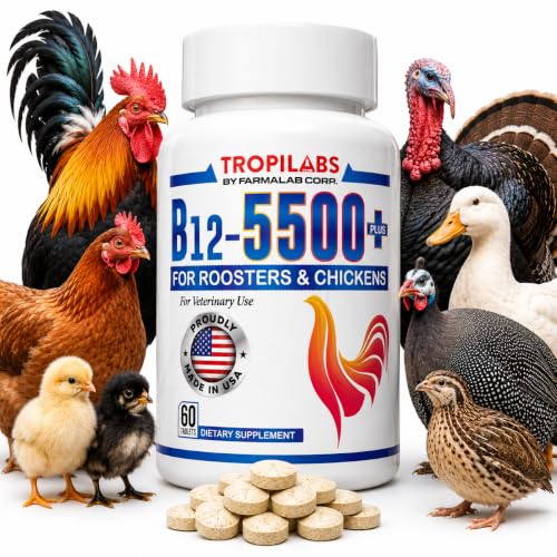 Farmalab B12 5500 Plus for Rooster Chicken Hens Poultry Gamefowl Plus para Gallos Gallinas Pollos Aves de Corral