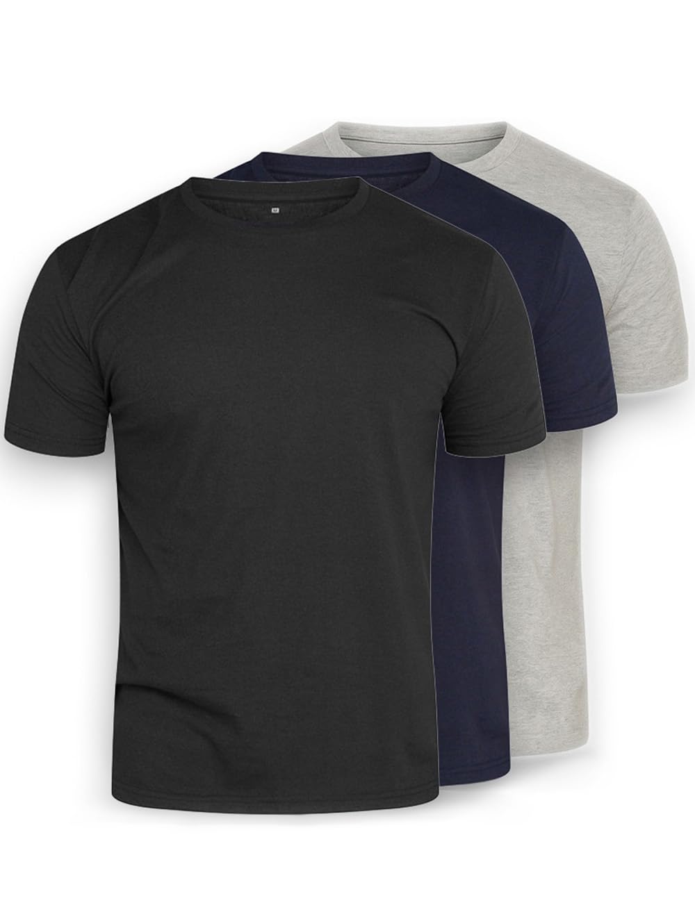 DAILY COTTON Herren 1er 3er 4er Packung T-Shirts mit Rundhalsausschnitt Set Rundhals einfarbig S M L XL XXL