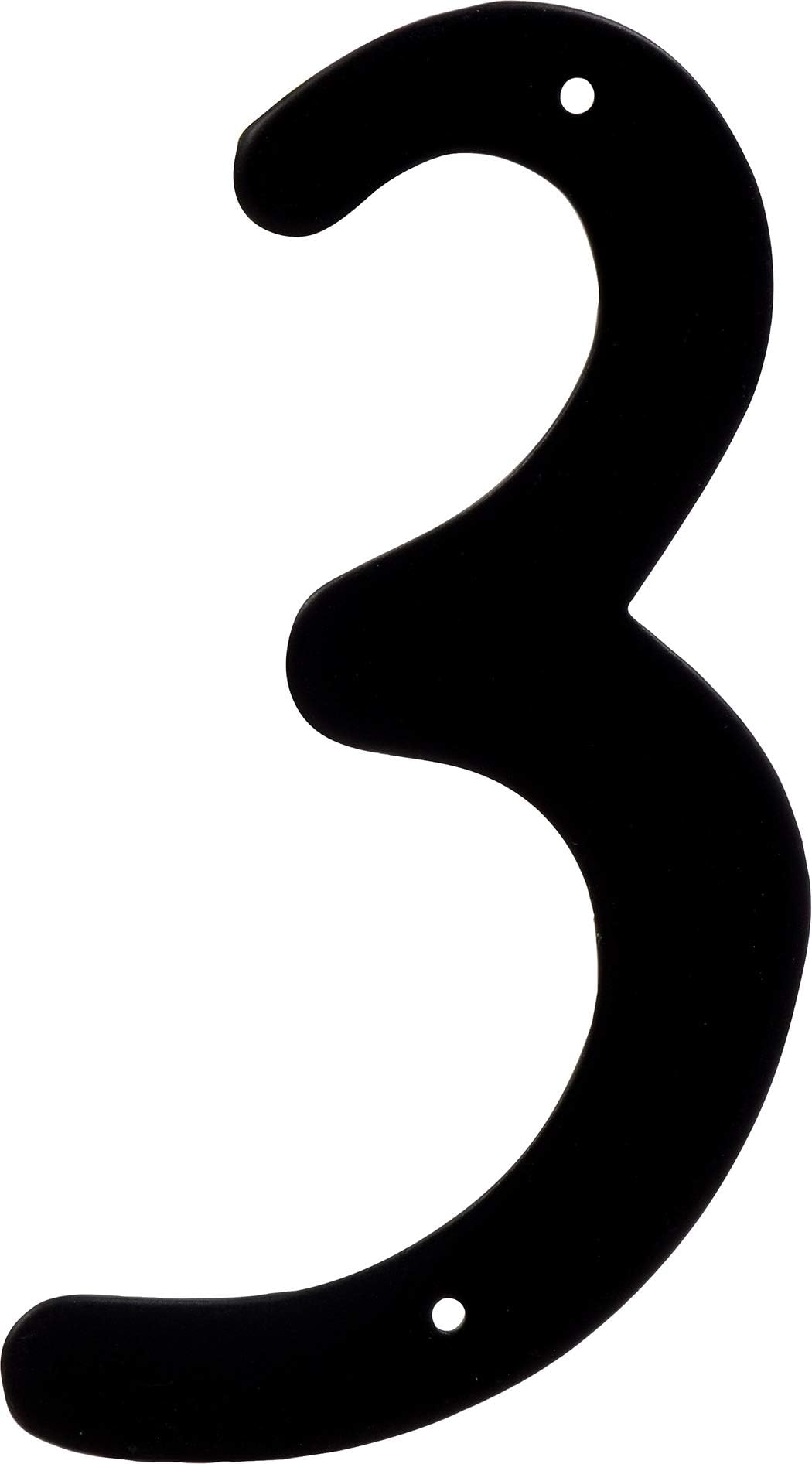 Hillman 841622 Black 4-Inch Nail Die Cast Aluminum, House Number 3