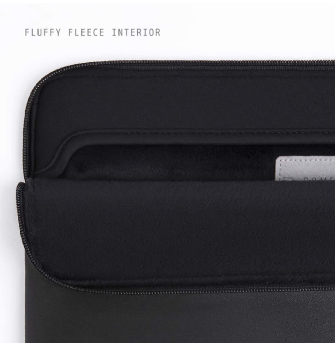 CONTACTS Slim Protective Laptop Sleeve 13-13.3 Inch Compatible with 13 Inch MacBook Pro & MacBook Air, Faux Leather Bag Water-Resistant Cover Notebook Computer Case for Mac - Black-New 3