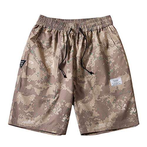Goddessvan Fashion Lace-up Shorts Men's Summer Belt Shorts Comfortable Beach Shorts