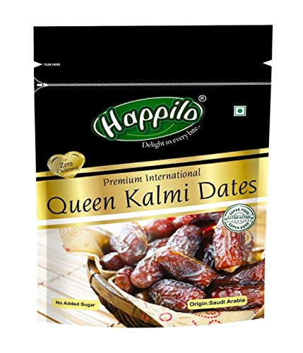 Image of Happilo 100% Natural Premium Whole Californian Almonds, 200G + Premium International Queen Kalmi Dates, 200G (Pack Of 2)
