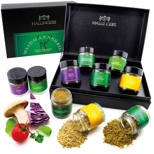 Hallingers Genuss Manufaktur Wild-Grillgewürze Geschenkset – 5 würzige Gewürze für Wild &...