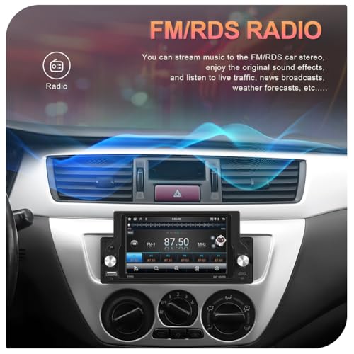 Autorradio MP5 1DIN de 5,9 Pulgadas con Carplay Inalámbrico contra Retardos 7