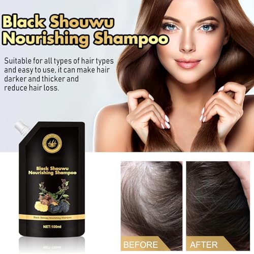 Hair Growth Shampoo,Natural Hair Shampoo With Ginseng and Ginger Root,Moisturizing Soothing,Nourish Scalp,Ganoderma Polygonum Shampoo for Men&Women Use - Image 3