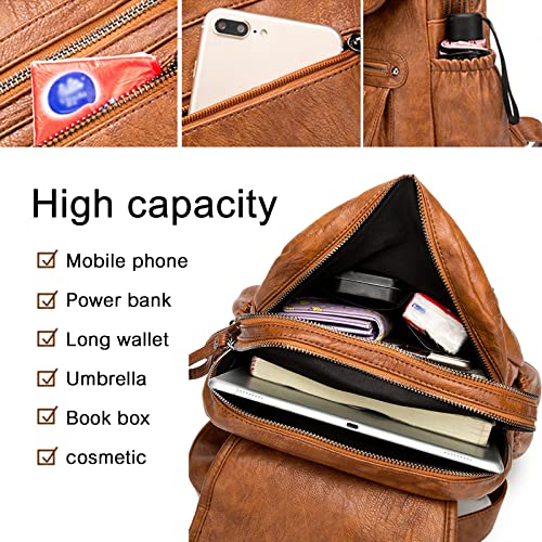 Monitika Zaino Donna Pelle Impermeabile Borse a