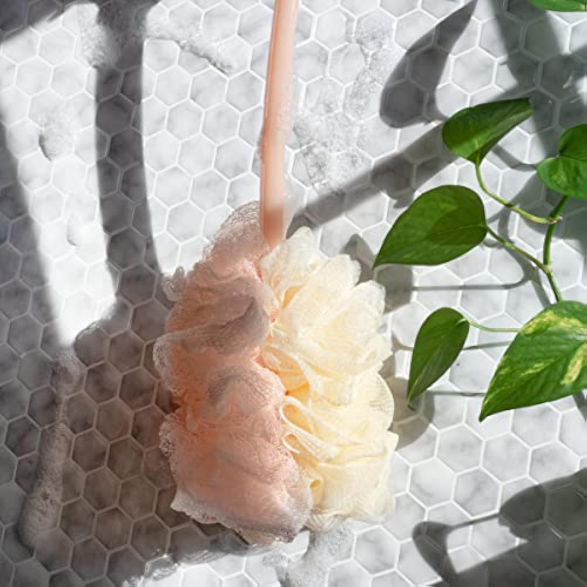 EcoTools 2-in-1 Bath Brush, Loofah Bath Brush for Body Wash