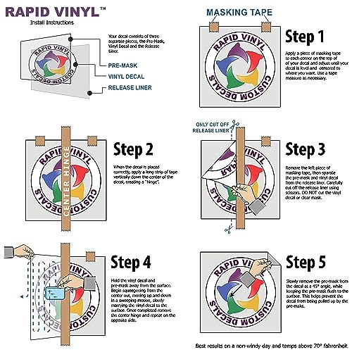 Rapid Vinyl Custom Vinyl Wall Lettering Decal Personalized Design and Create Your Own (Multiple Sizes, Fonts, & Colors) Indoor or Outdoor. Perfect... - Image 2