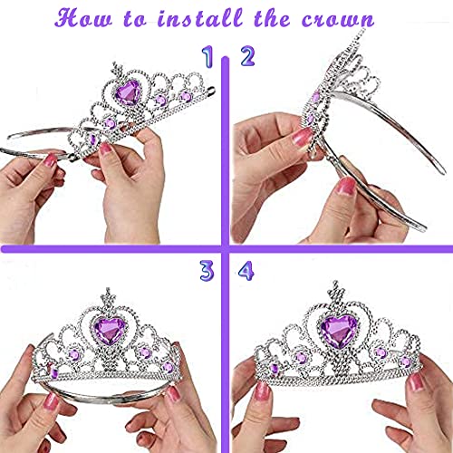 skyllc Prinzessin Umhang Kinder,Tüll Umhang Glitzer für Mädchen,Party Kostüm Karneval Cosplay (Violett)
