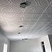 À LA MAISON CEILINGS R82 Circles and Stars Foam Glue-up Ceiling Tile (21.6 sq. ft./Case), Pack of 8, Plain White